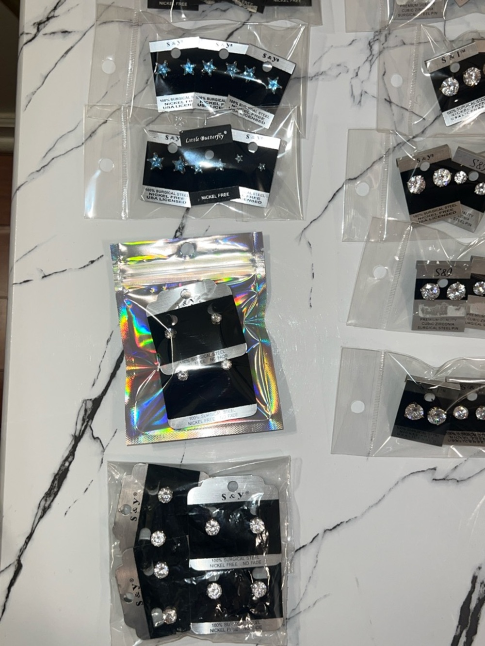 10 for $25 Nickel Free Crystal Stud Earrings - Picture 4 of 7